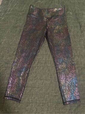 ZYIA Iridescent Multi-Color Metallic Leggings